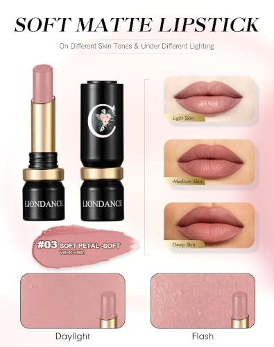 Soft Petal Velvet Matte Lipstick - Soft Pink Nude Lip Color