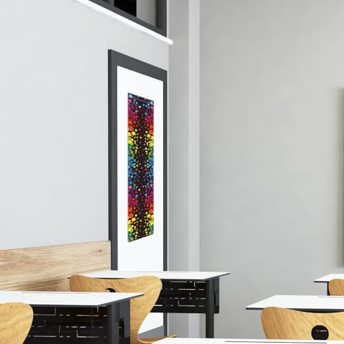 YLOLUL 2 Pack Confetti Classroom Door Window Covers - 8" x 36" Blackout Shades