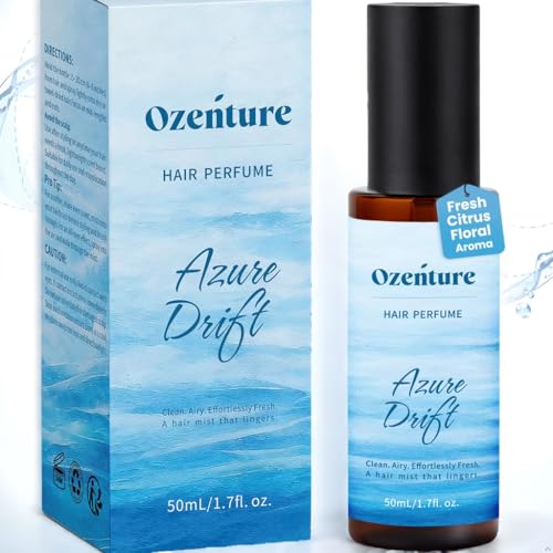 Hair Perfume for Women - Fresh Citrus Floral Hair Mist, Lightweight Ocean Breeze Fragrance for Hair, Body, Wigs & Fabric, 1.7 oz