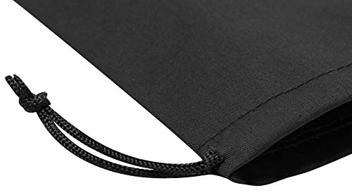 Small Black Cotton Drawstring Bags - 12 Pack (6 x 8 inch)