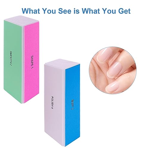 GigaGround 4-Way Nail Buffer Block Set - 10 Pcs for Shiny Natural & Acrylic Nails