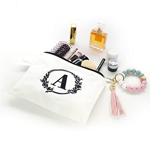 Personalized Embroidered Cosmetic Bag for Women - Gift for Bridesmaids, Mom, Friends