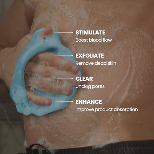 LINTACH Silicone Body Scrubber - Hygienic Exfoliating Shower Loofah