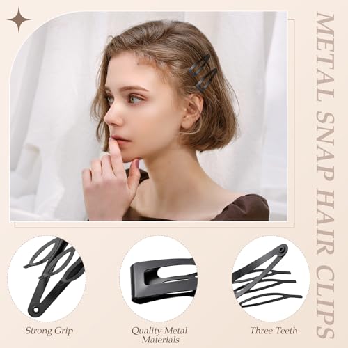 Sightor 20 Pcs Double Grip Metal Hair Clips - Non-Slip Barrettes