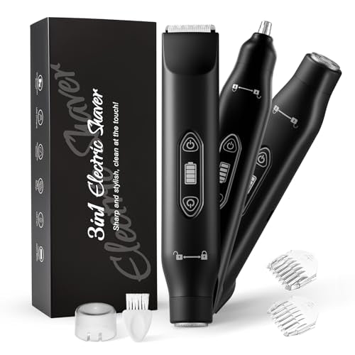 3-in-1 Electric Body Hair Trimmer for Men - Waterproof & USB Rechargeable