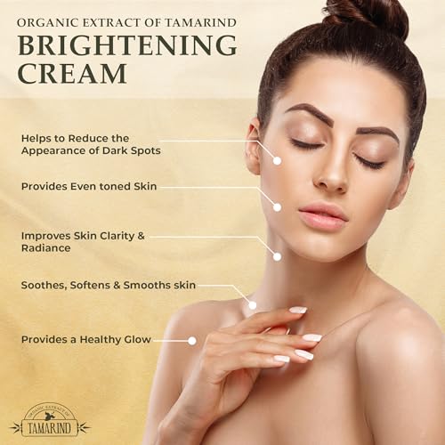 Neoclear Organic Tamarind Extract Skin Brightening Cream 1 Fl Oz - Dark Spot & Pigmentation Treatment for Face, Body, Hands, Underarms, Men & Women