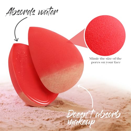 BEAKEY Makeup Sponge Set, Multi-Color Foundation Blending Sponges