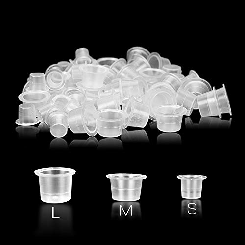 Jconly Large 1000PCS Disposable Tattoo Ink Caps - Spill-Resistant & Precision Mixing