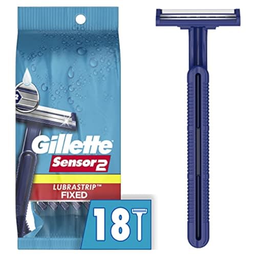 Gillette Sensor2 Disposable Razors for Men - 18 Count Pack
