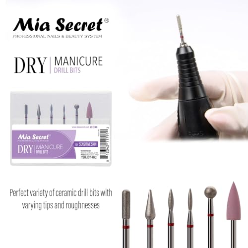 6 pcs Nail Drill Bits Set for Sensitive Skin - Manicure & Salon Use