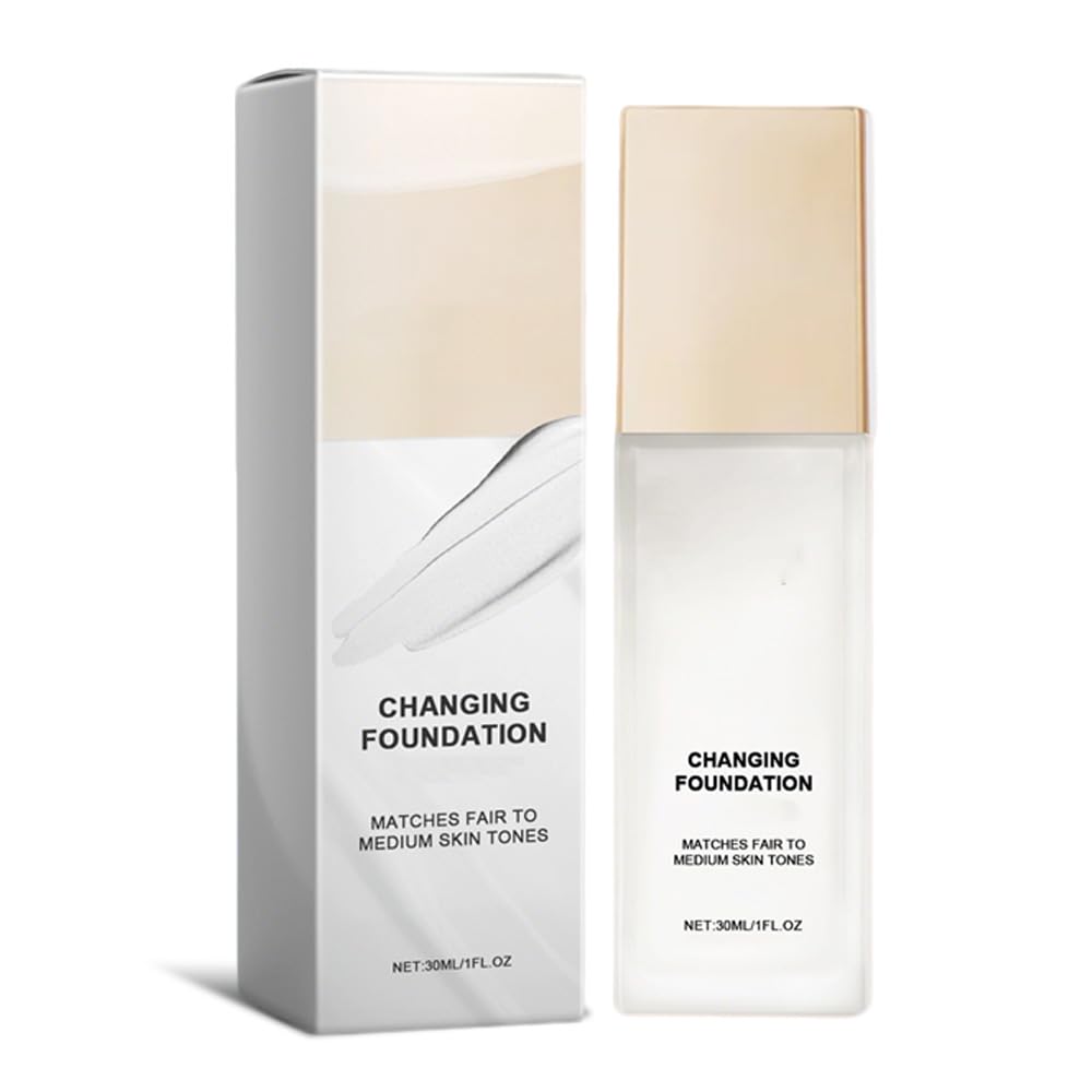 Skintone Matching Foundation - Smart Shade Makeup for All Skin Tones | Buildable Light to Medium Coverage, 12-Hour Wear