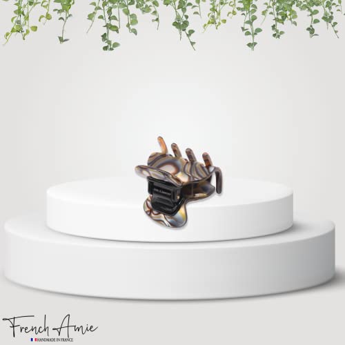 French Amie Mini Onyx Hair Claw Clip - 1.5 Inch Cellulose Acetate