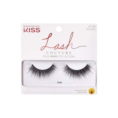 KISS Faux Mink False Eyelashes 'Gala' 12mm - Reusable & Vegan