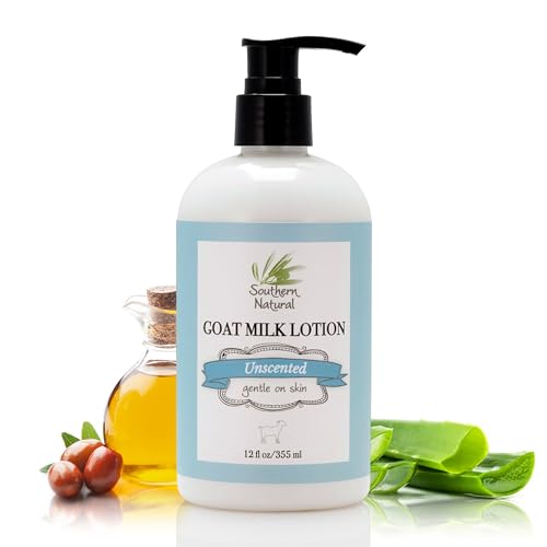 Southern Natural Goat Milk Lotion Unscented 12 oz for Dry Sensitive Skin