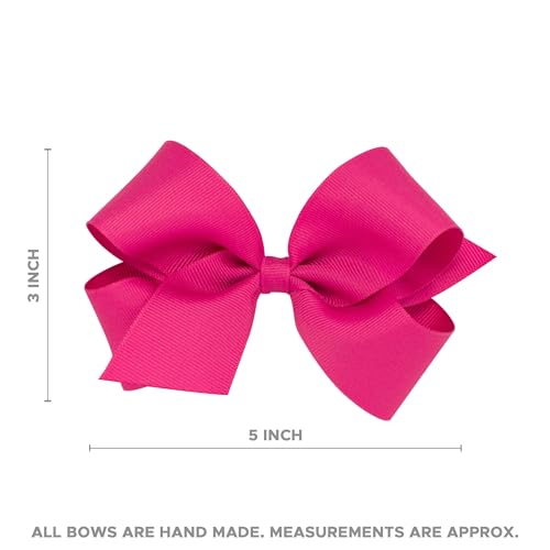 Wee Ones Girls' Shamrock Hair Bow with Moonstitch Edge - Medium