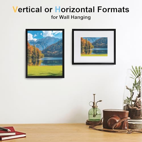 4x6 Black Plastic Picture Frame Set of 6 - Shatterproof Acrylic