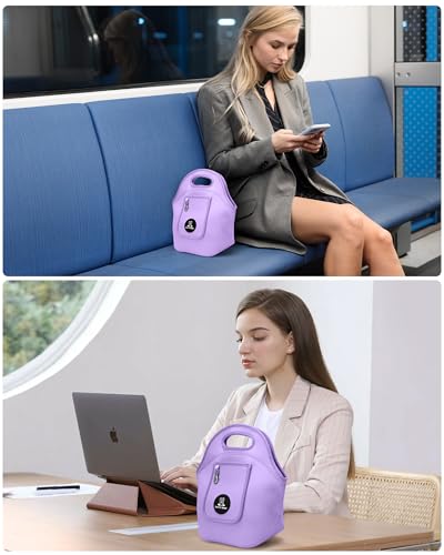 Insulated Neoprene Lunch Bag for Women - Soft & Reusable Tote