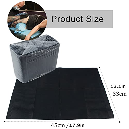 Disposable Black Nail Art Table Towels Mat 13x17 Waterproof 125PCS