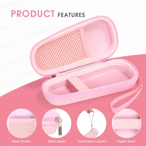 Pink Waterproof Case for NågraCoola CLIE Sonic Facial Cleansing Brush