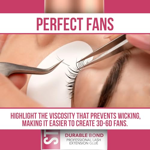 Forabeli Eyelash Extension Glue - 5ml Volume Lash Adhesive, 2-3 Sec Drying, 6 Weeks Retention