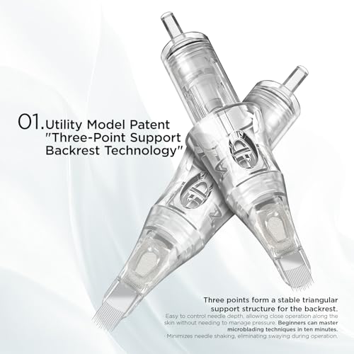 FAMISOO U14/0.18-ST U-Shaped Tattoo Cartridge Needles 10PCS - Compatible with Most Machines