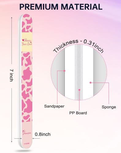 Maryton Nail Buffer 3-Piece Set for Natural Nails, High-Gloss Shine, Salon-Quality