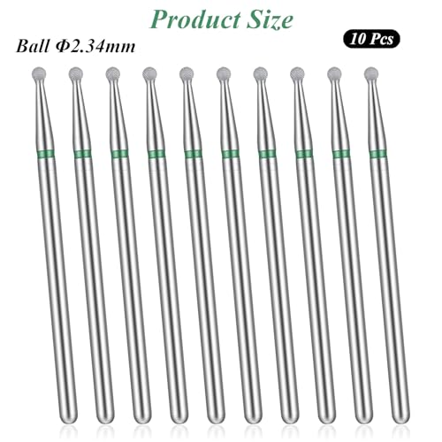10-Piece Stainless Steel Cuticle Drill Bit Set for Nail Care