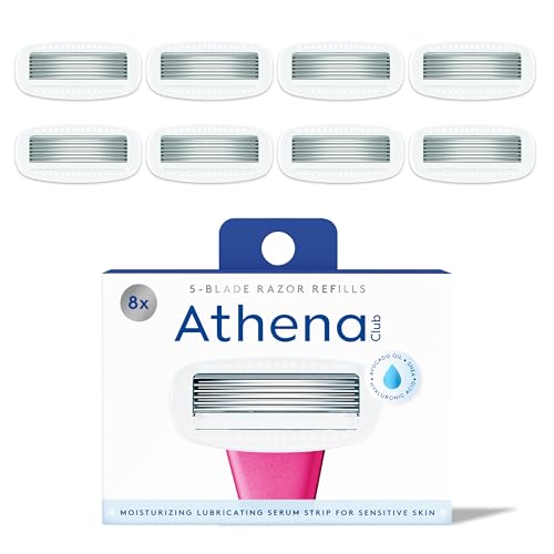 Athena Club Women's 5-Blade Razor Blade Refills - Pack of 8 - Compatible with Athena Razor System