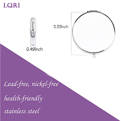 LQRI Princess Compact Mirror - Portable Handheld Makeup Mirror
