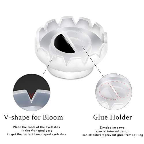 200 Pack Eyelash Extension Glue Holder Rings - Sturdy Plastic Cups