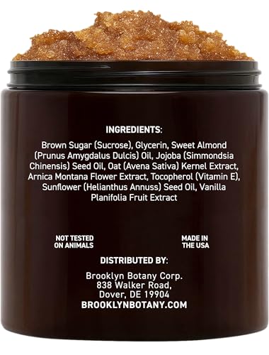 Brooklyn Botany Brown Sugar & Coconut Milk Scrub Set - 2 x 10 oz Exfoliating Body & Face Scrubs
