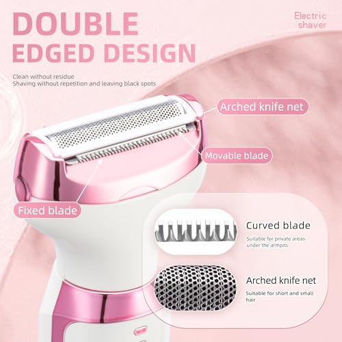 Ourcec 5-in-1 Electric Women's Shaver - Waterproof Painless Hair Remover