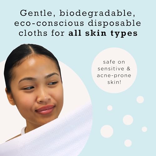 ERASE YOUR FACE Disposable Face Towels - Dual-Sided Makeup Remover Wipes