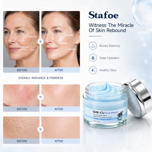 Copper Peptides Face Balm with Honey & Beef Tallow - Deep Hydrating Skin Moisturizer 2oz