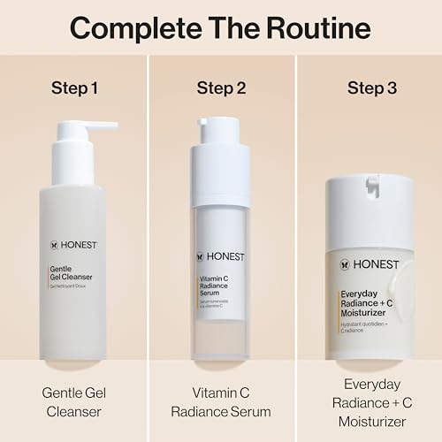 Honest Beauty Mini Vitamin C Radiance Serum 0.33 fl oz Travel Size, Fragrance-Free
