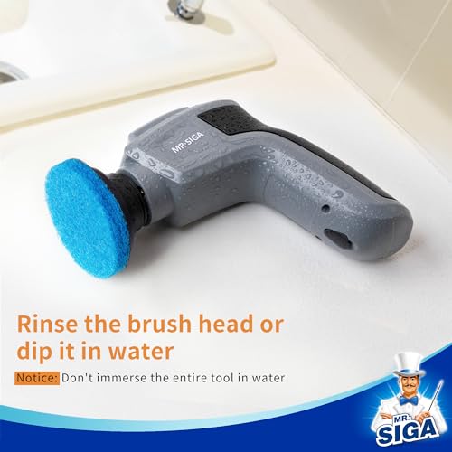 MR.SIGA Non-Scratch Pad Refills for Electric Spin Scrubber - 10 Pack