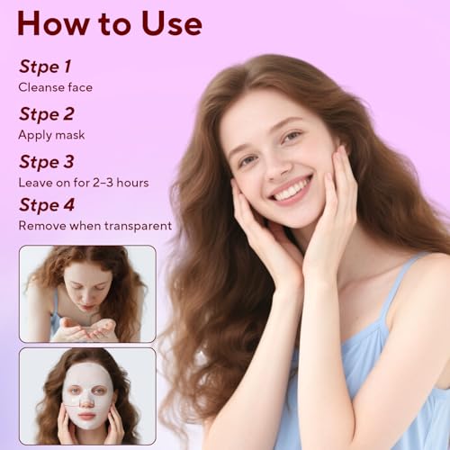 Nityrliv Collagen Face Mask - 4 Pack Deep Hydrating Overnight Mask