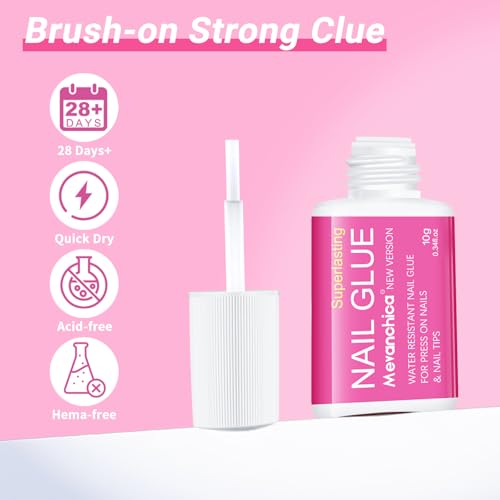 Mevanchica Extra Strong Nail Glue for Press-On & Acrylic Nails