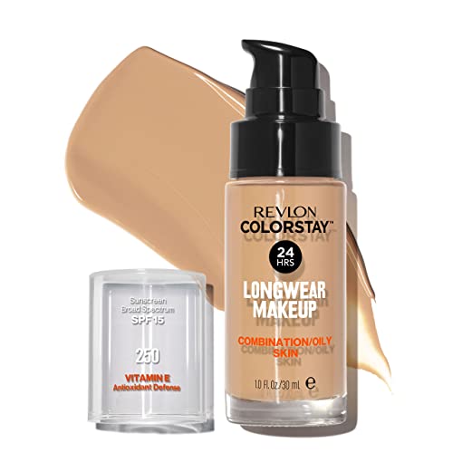 Revlon Colorstay 24H Oil-Free Foundation 250 Fresh Beige, Long-Lasting Makeup for Oily & Combination Skin