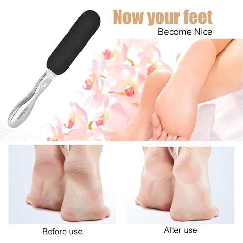 Professional Dual-Sided Foot File with 12 Replacement Pads