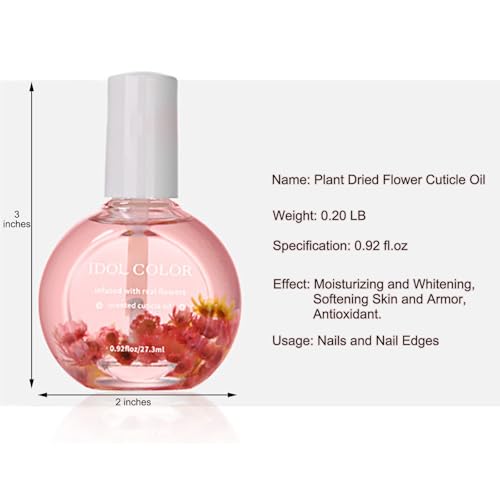 Strawberry Scented Cuticle Oil with Real Flowers - Nail & Nail Care