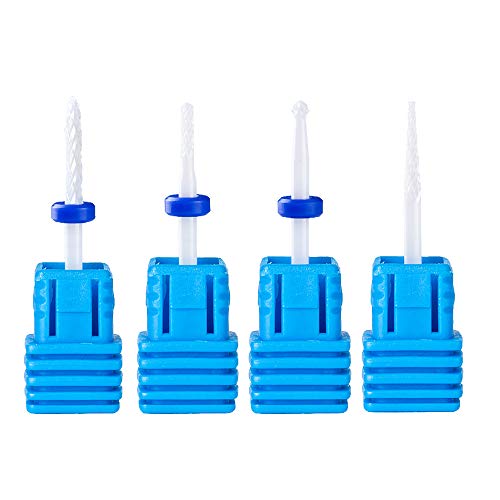 ASDTODW Ceramic Nail Drill Bit Set - 4PCS Needle Bits for Manicure