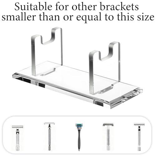 Acrylic Men's Razor Stand Holder, Dual Organizer for Grooming Supplies
