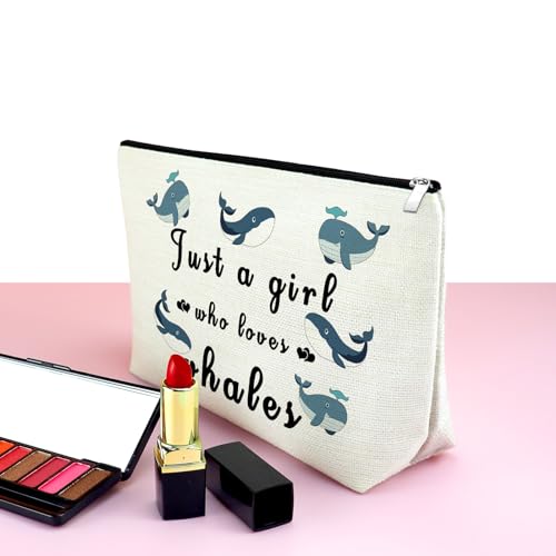 Mxrymvu Whale Makeup Bag - Ocean Animal Lover Gift for Women & Girls