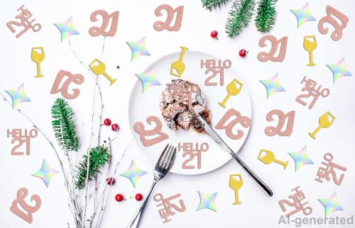 21st Birthday Confetti - 200 PCS Party Decoration Supplies