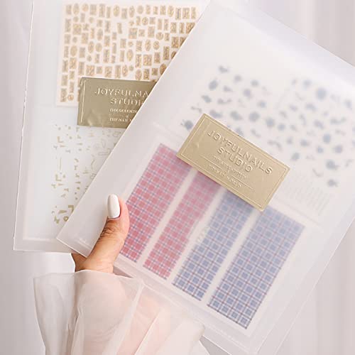 80 Slot Nail Art Sticker Organizer Book - Dual-Sided Storage