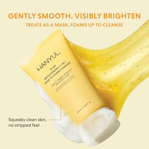Hanyul Yuja Brightening 2-in-1 Mask to Foam Cleanser with Vitamin C