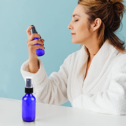 4 oz Mini Glass Spray Bottles with Funnel & Dropper - Travel Set (4 Pack)