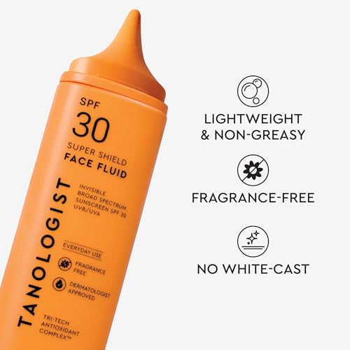 Tanologist SPF 30 Broad Spectrum Face Sunscreen Fluid - Lightweight, Non-Greasy, Hydrating