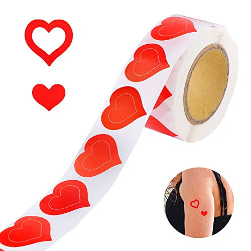 SAVITA 500 Heart Shaped Tanning Stickers - Self-Adhesive, 1 Inch